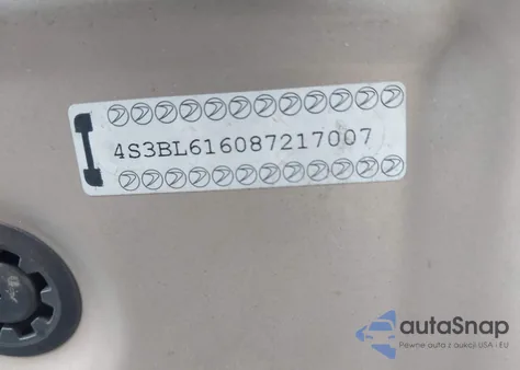 2008 Subaru Legacy 2.5I from USA, damaged, VIN 4S3BL616087217007